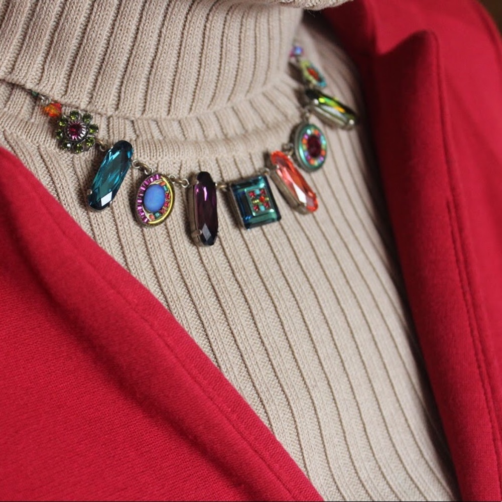 Firefly mosaic multicolored Necklace